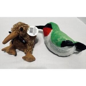 Kiwi Bird New Zealand Souvenir ProKiwi & Hummingbird Plush Chirping Sounds Lot